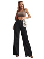 KOTTY Womens Solid High Rise Cotton Lycra Blend Relaxed Fit Jeans - Image 6