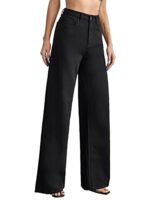 KOTTY Womens Solid High Rise Cotton Lycra Blend Relaxed Fit Jeans - Image 3