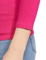 Marks & Spencer Cotton Mix Plain Boat Neck Top - Image 5