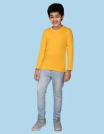 Nusyl Boys bio Washed Cotton Full Sleeve Solid Tshirt - Image 5