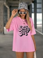 London Hills Women Printed Round Neck Oversized T-Shirt | Loose Fit Drop Shoulder T-Shirt Pack of 3 - Image 3