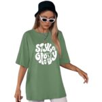 London Hills Women Printed Round Neck Oversized T-Shirt | Loose Fit Drop Shoulder T-Shirt Pack of 3 - Image 7