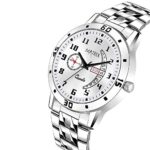 Matrix Blue, Black & Silver Dial, Day & Date Functioning, Stainless Steel Strap Analog Watch for Men & Women - Image 3