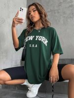 London Hills Women Printed Round Neck Oversized T-Shirt | Loose Fit Drop Shoulder T-Shirt Pack of 3 - Image 6