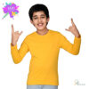 Nusyl Boys bio Washed Cotton Full Sleeve Solid Tshirt - Image 7